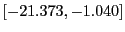 $ \left[ -21.373,-1.040\right] $