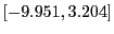$ \left[ -9.951,3.204\right] $