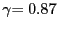 $ \gamma{\small =0.87}$