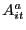 $ A_{it}^{a}$