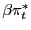 $ \beta\pi_{t}^{\ast}$