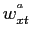$ w_{xt}^{ {{}^a} }$