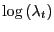 $ \log\left( \lambda_{t}\right) $