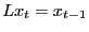 $ Lx_{t}=x_{t-1}$