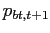 $ p_{bt,t+1}$