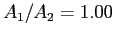 $ A_{1}/A_{2}=1.00$