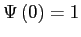 $ \Psi\left( 0\right) =1$