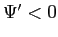 $ \Psi^{\prime}<0$