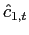 $\displaystyle \hat{c}_{1,t}$