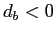 $ d_{b}<0$
