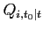 $Q_{i,t_{0}\vert t}$