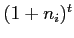 $(1+n_{i})^t$