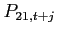 $P_{21,t+j}$