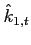 $\hat{k}_{1,t}$