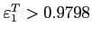 $\varepsilon^T_{1}>0.9798$