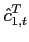$\displaystyle \hat{c}^T_{1,t}$