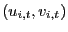 $ \left( u_{i,t},v_{i,t}\right) $