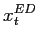 $\displaystyle x_{t}^{ED}$