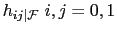 $ h_{ij\vert\mathcal{F}}\mathcal{\ }i,j=0,1$