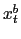 $ x_{t}^{b}$