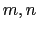 $\displaystyle m,n$
