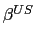 $ {\small\beta}^{US}$