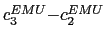 $ {\small c}_{3}^{EMU}{\small -c}_{2}^{EMU}$