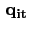 $ \, \mathbf{q_{it}}$