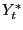 $ Y_{t}^{\ast}$
