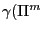 $ \gamma(\Pi^{m}$