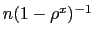 $n(1-\rho^x)^{-1}$