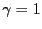 $ \gamma=1$