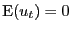 $ \E (u_{t})=0$