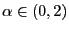 $ \alpha\in(0,2)$