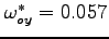 $\omega_{oy}^* = 0.057 $