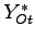 $Y^{*}_{Ot}$