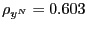 $ \rho_{y^{N}} =0.603$