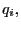 $ q_{i},$