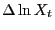 $\displaystyle \Delta\ln X_{t}$