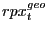 $ rpx_{t}^{geo}$