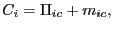 $ C_{i}=\Pi_{ic}+m_{ic},$