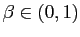 $ \beta\in(0,1)$