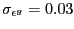 $ \sigma_{\epsilon^{g}}=0.03$