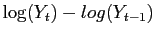 $\log(Y_t) -log(Y_{t-1})$