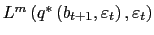 $ L^{m}\left( q^{\ast }\left( b_{t+1},\varepsilon_{t}\right) ,\varepsilon_{t}\right) $