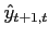 $ \hat{y}_{t+1,t}$