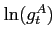 $ \ln(g_t^A)$