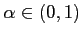 $ \alpha\in(0,1)$