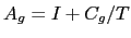 $ A_{g}=I+C_{g}/T$