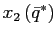 $ x_{2}\left( \bar{q}^{\ast}\right) $